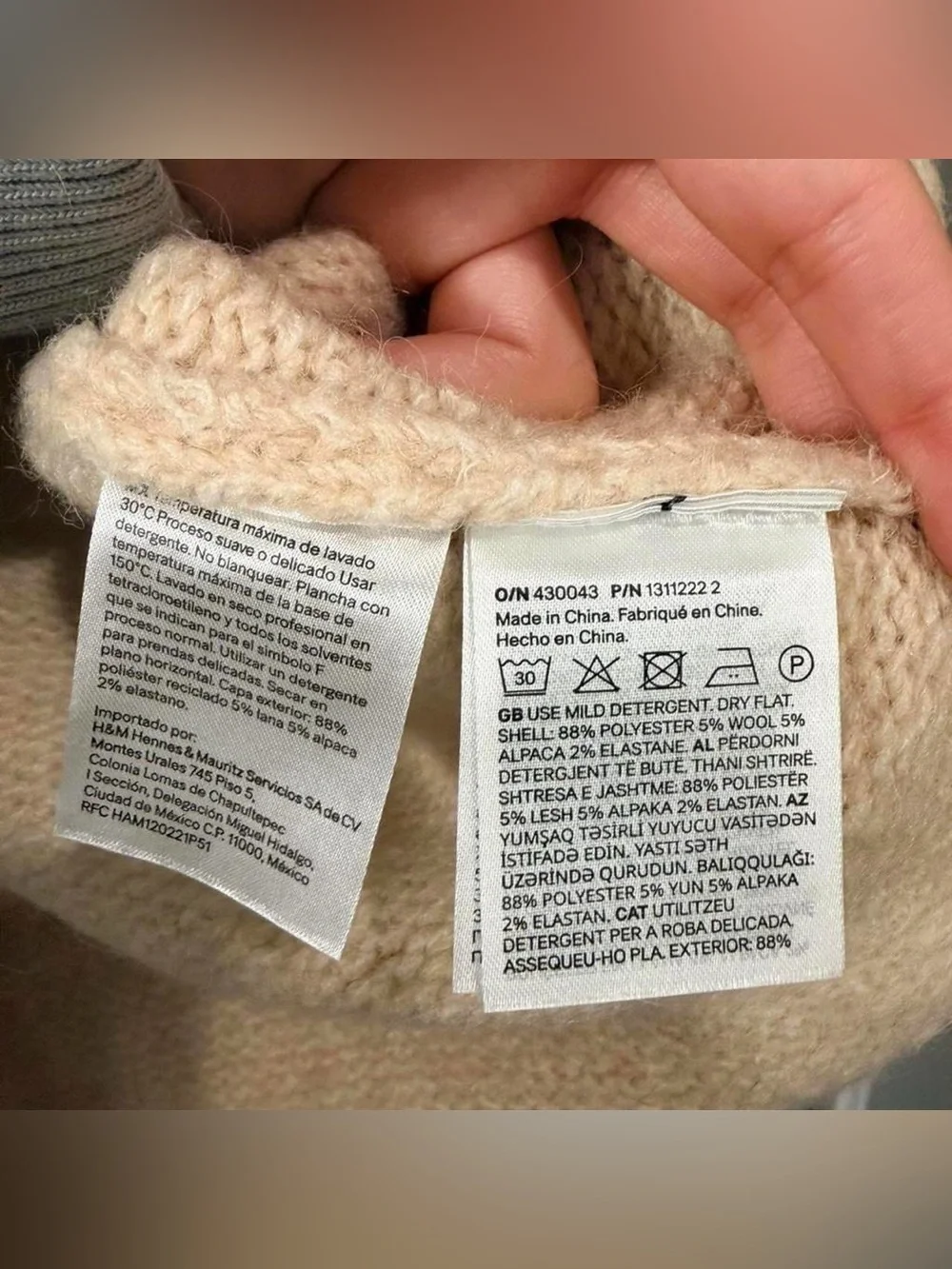H&M knit turtleneck sweater